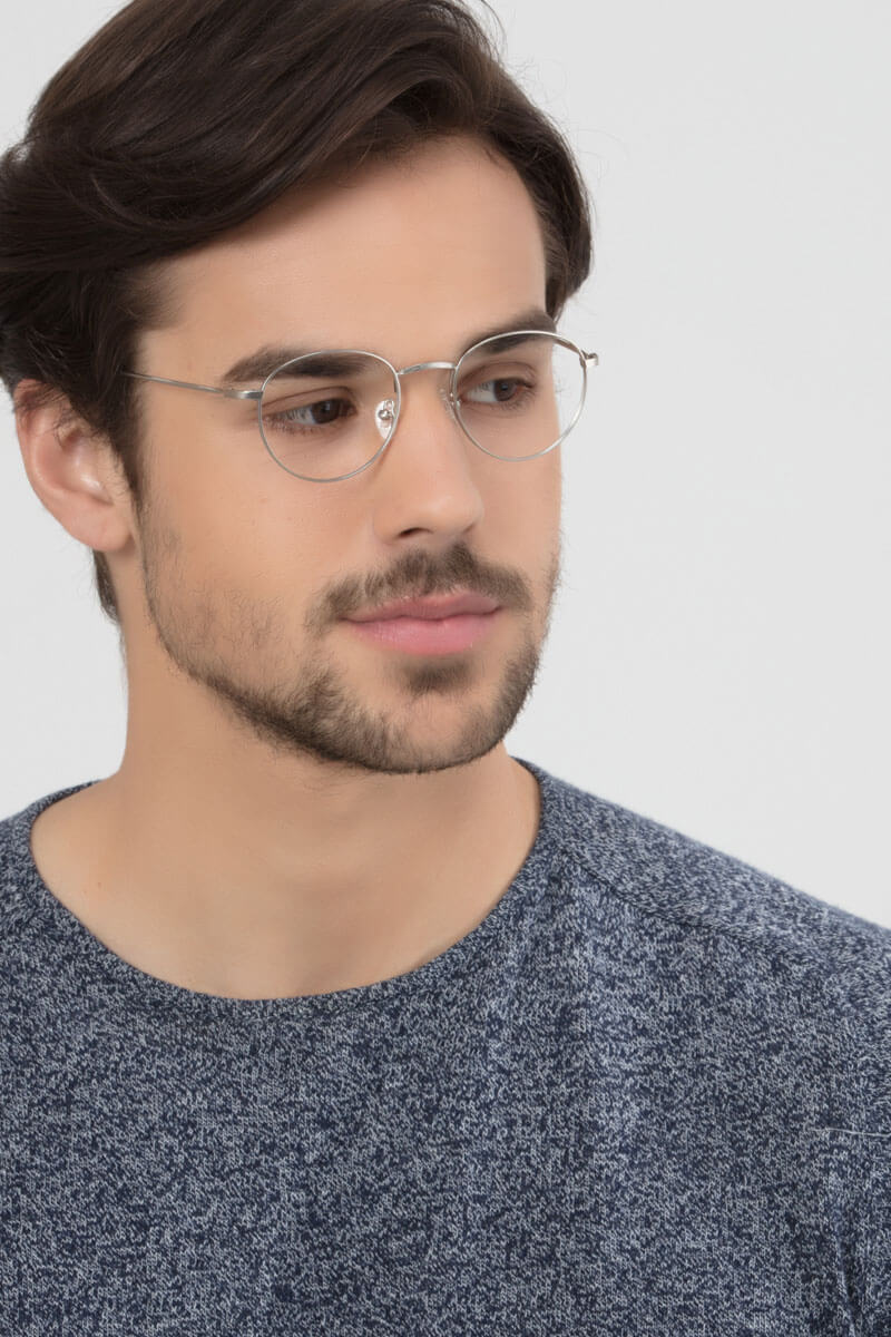 Epilogue Oval Silver Full Rim Eyeglasses Eyebuydirect Canada