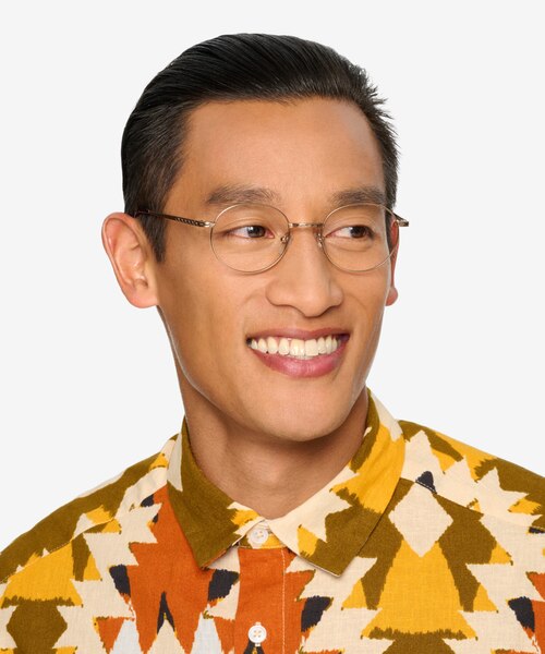 Ledger Golden MetalEyeglass Frames for Men from EyeBuyDirect