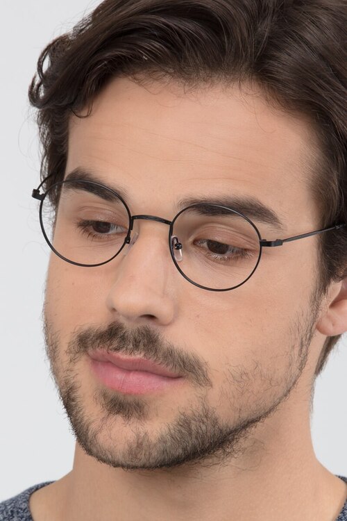 Motif Black MetalEyeglass Frames for Men from EyeBuyDirect
