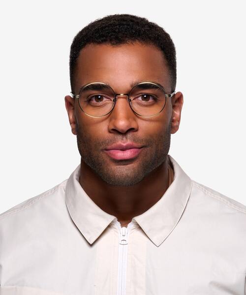 Silver Inscription -  Metal Eyeglasses