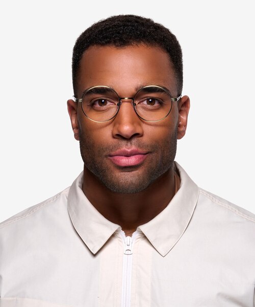 Inscription Silver MetalEyeglass Frames for Men from EyeBuyDirect