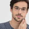 Suspense Noir MétalMontures de lunettes de vue pour Hommes d'EyeBuyDirect