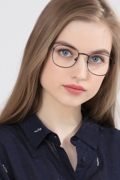 Suspense Noir MétalMontures de lunettes de vue pour Femmes d'EyeBuyDirect