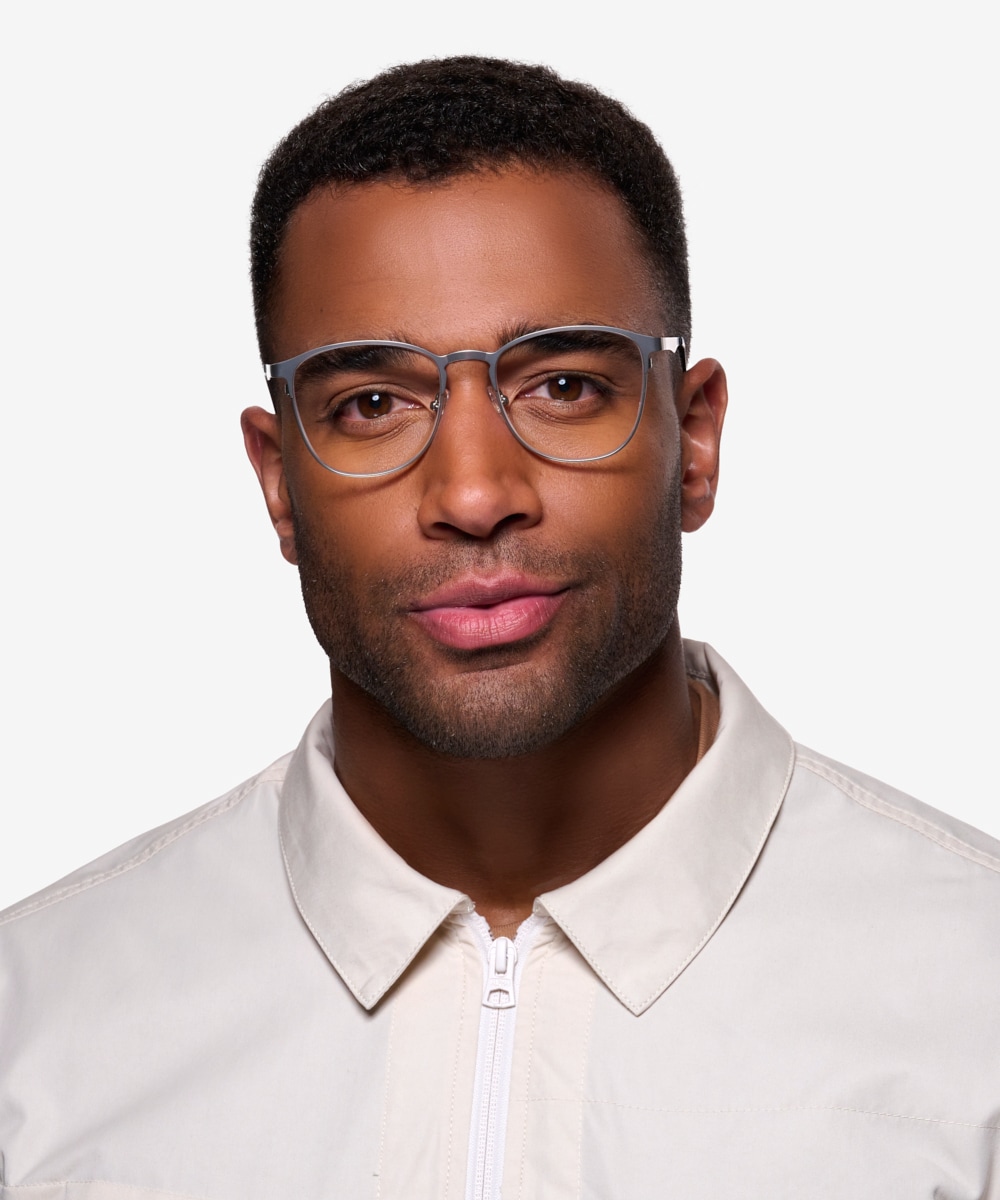 Silver glasses sales frames mens