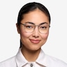 Ember Silver MetalEyeglass Frames for Women from EyeBuyDirect