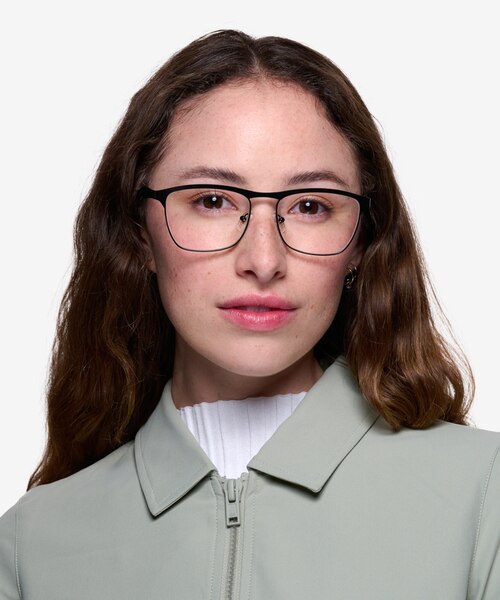 Foundry Black MetalEyeglass Frames for Women from EyeBuyDirect