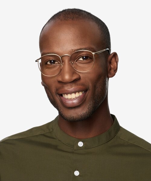 St Michel Golden MetalEyeglass Frames for Men from EyeBuyDirect