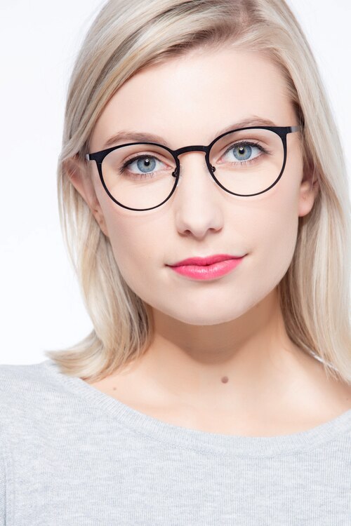Radius Black MetalEyeglass Frames for Women from EyeBuyDirect