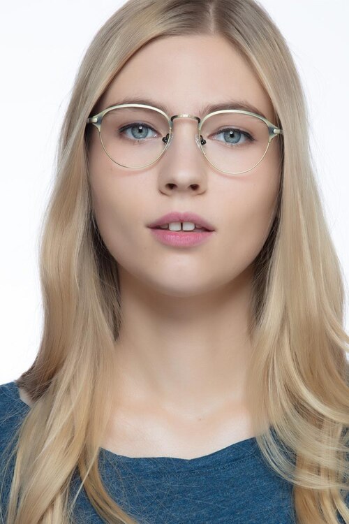 Wrap Bronze MetalEyeglass Frames for Women from EyeBuyDirect