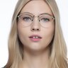 Wrap Bronze MetalEyeglass Frames for Women from EyeBuyDirect