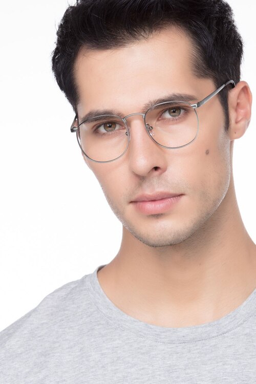 Closer Matte Blue MetalEyeglass Frames for Men from EyeBuyDirect
