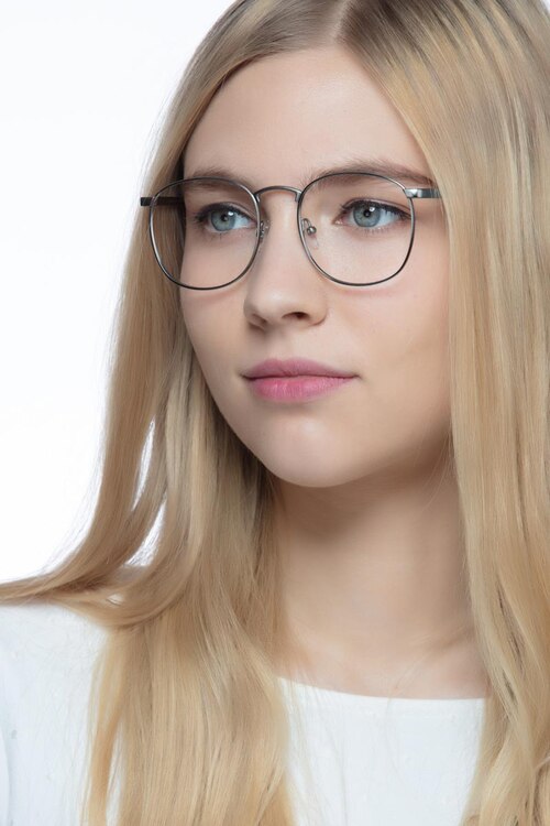 Closer Matte Blue MetalEyeglass Frames for Women from EyeBuyDirect