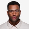 Discover Matte Silver MétalMontures de lunettes de vue pour Hommes d'EyeBuyDirect