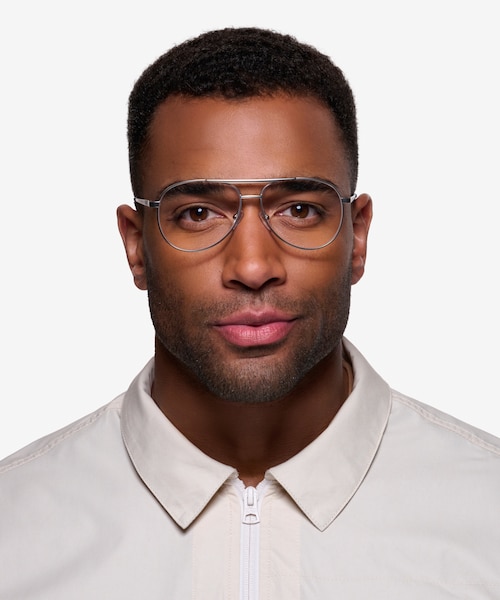 Discover Matte Silver MetalEyeglass Frames for Men from EyeBuyDirect