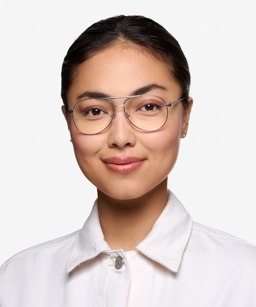 Discover Matte Silver MetalEyeglass Frames for Women from EyeBuyDirect