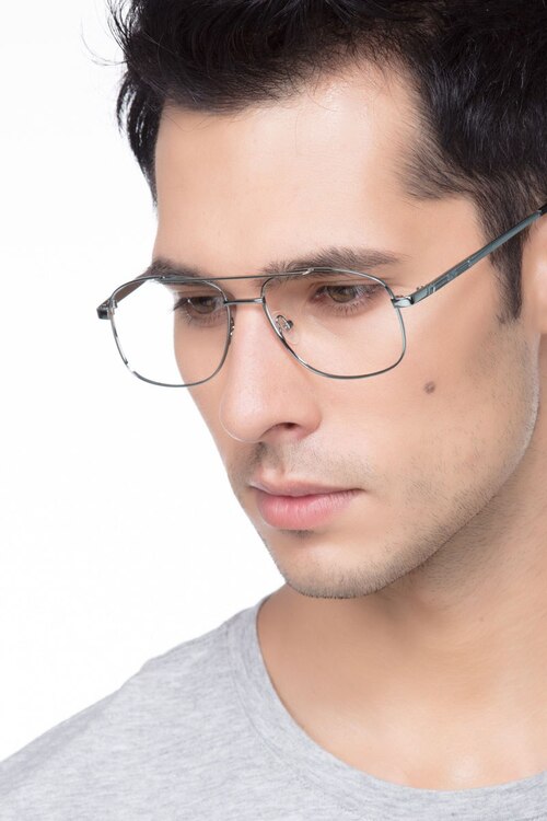Chronicles Blue MetalEyeglass Frames for Men from EyeBuyDirect