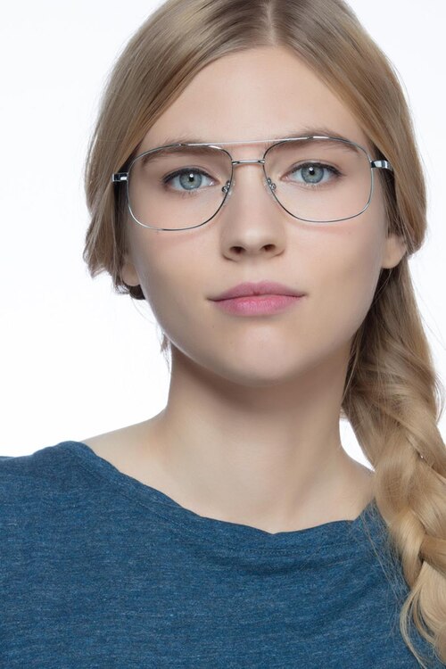 Chronicles Blue MetalEyeglass Frames for Women from EyeBuyDirect