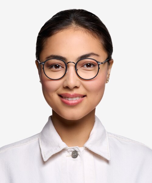 Carnival Matte Black Acetate-metalMontures de lunettes de vue pour Femmes d'EyeBuyDirect