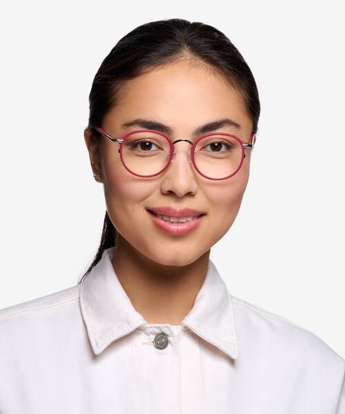 Matte Red Carnival -  Acetate-metal Eyeglasses