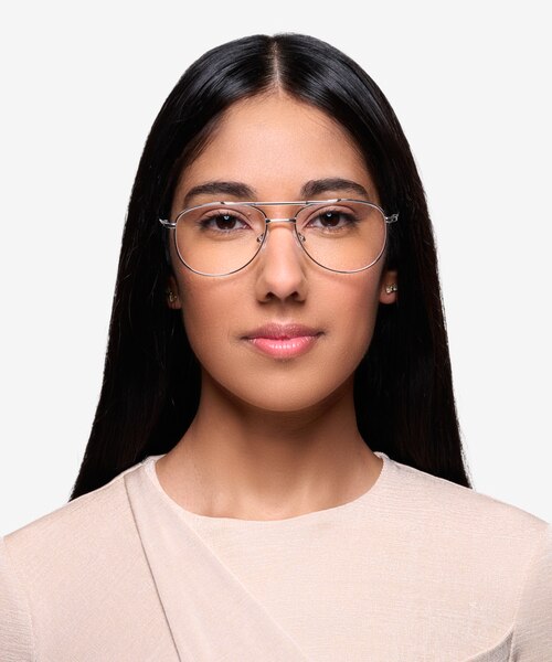Tasker Argenté MétalMontures de lunettes de vue pour Femmes d'EyeBuyDirect