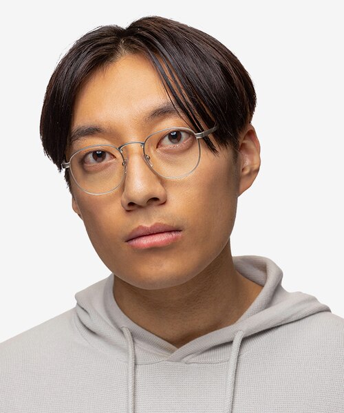 St Michel Silver MetalEyeglass Frames for Men from EyeBuyDirect