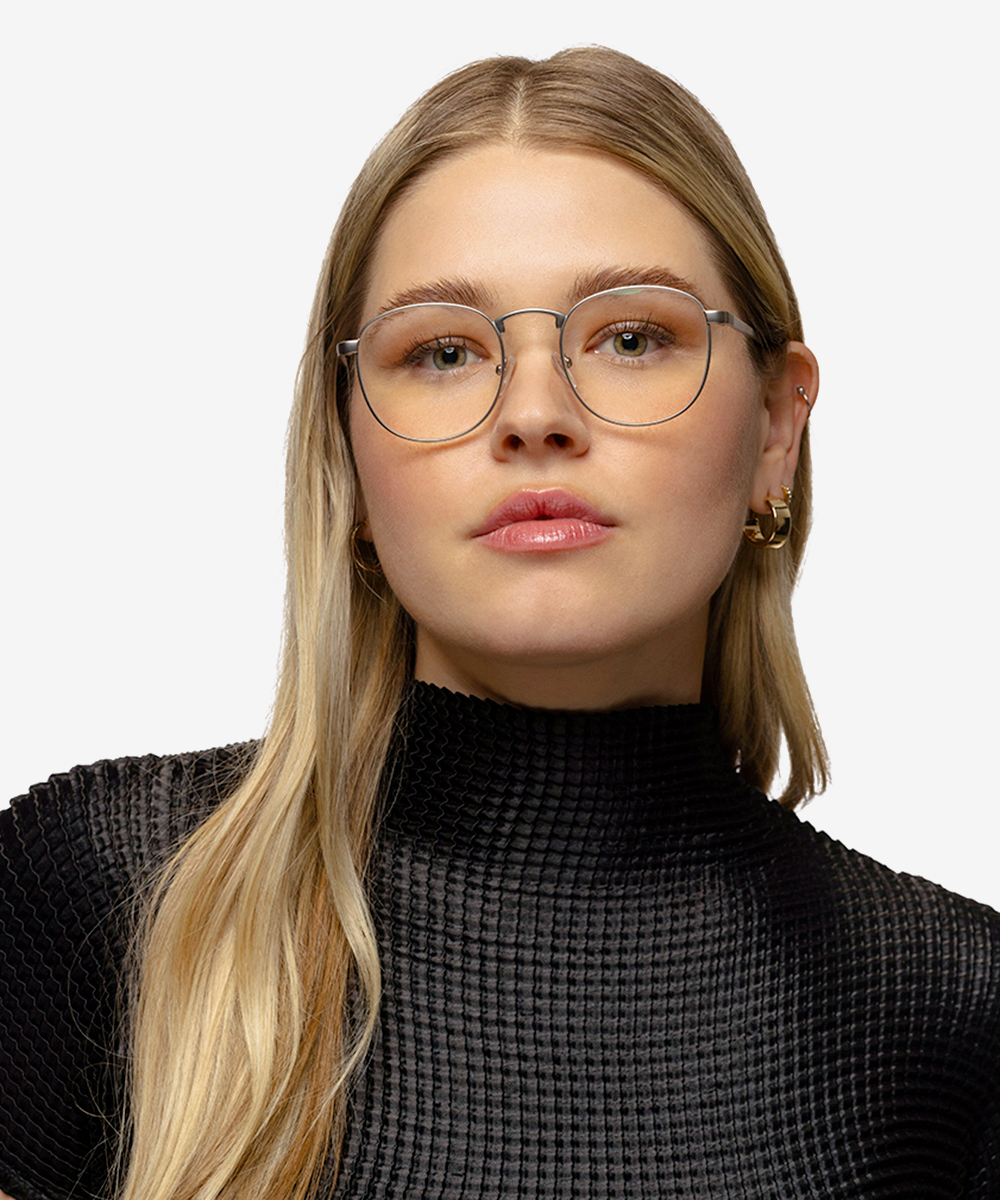 St Michel Round Silver Full Rim Eyeglasses Eyebuydirect