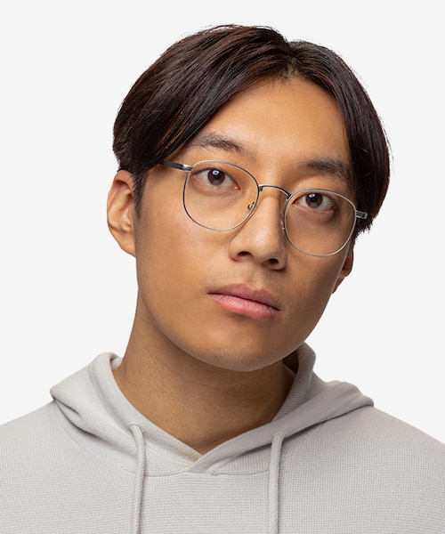 St Michel Silver MetalEyeglass Frames for Men from EyeBuyDirect