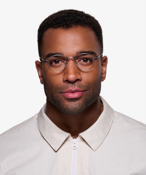 Cupertino Silver MetalEyeglass Frames for Men from EyeBuyDirect