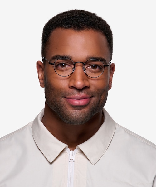 Cupertino Black MetalEyeglass Frames for Men from EyeBuyDirect