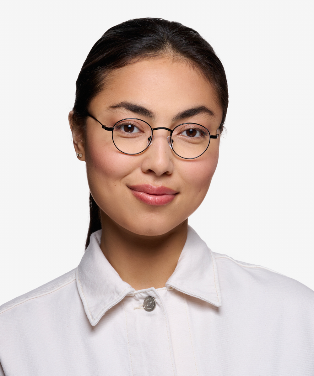 Cupertino Round Black Full Rim Eyeglasses Eyebuydirect Canada
