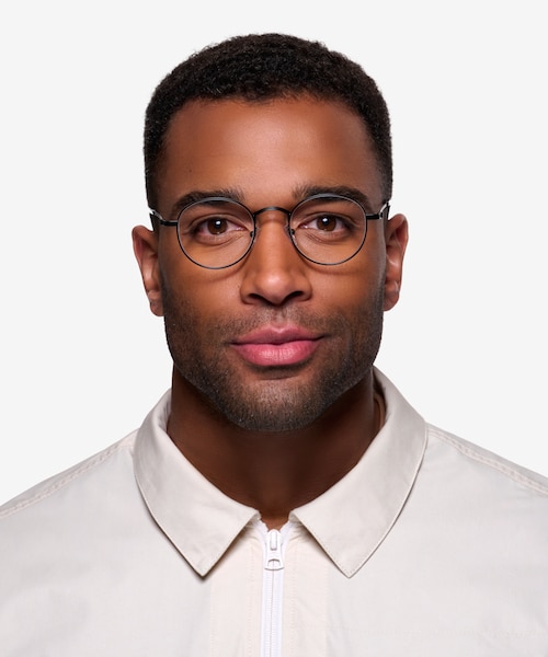 Cupertino Black MetalEyeglass Frames for Men from EyeBuyDirect