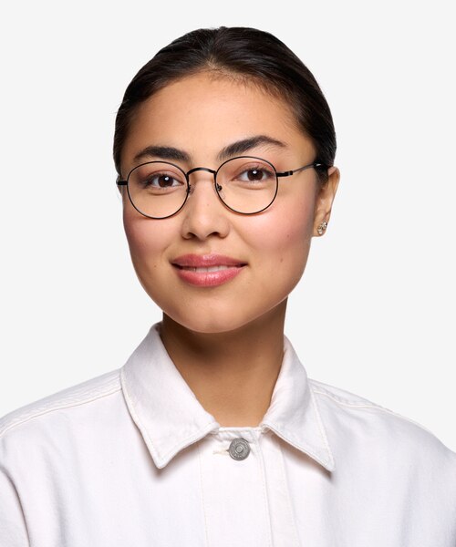 Cupertino Noir MétalMontures de lunettes de vue pour Femmes d'EyeBuyDirect