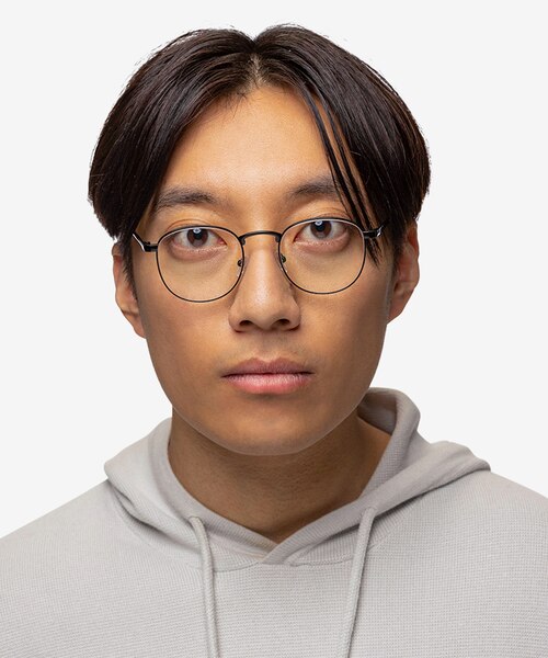 St Michel Black MetalEyeglass Frames for Men from EyeBuyDirect