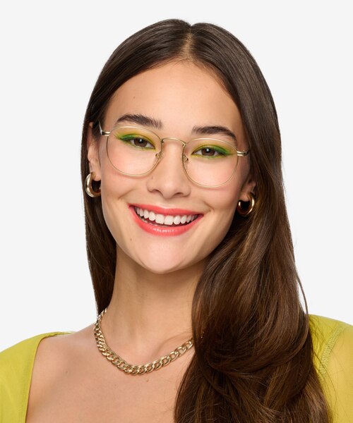 St Michel Golden MetalEyeglass Frames for Women from EyeBuyDirect
