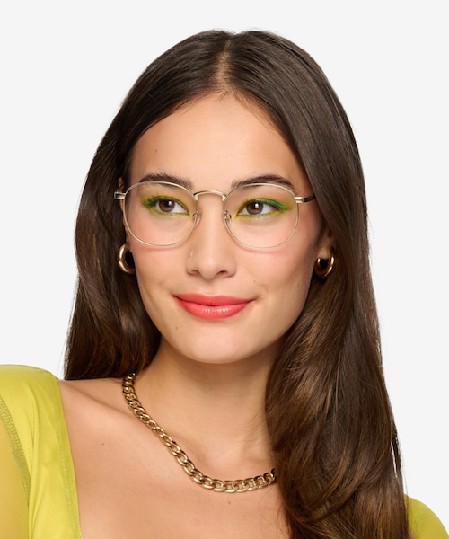 St Michel Golden MetalEyeglass Frames for Women from EyeBuyDirect