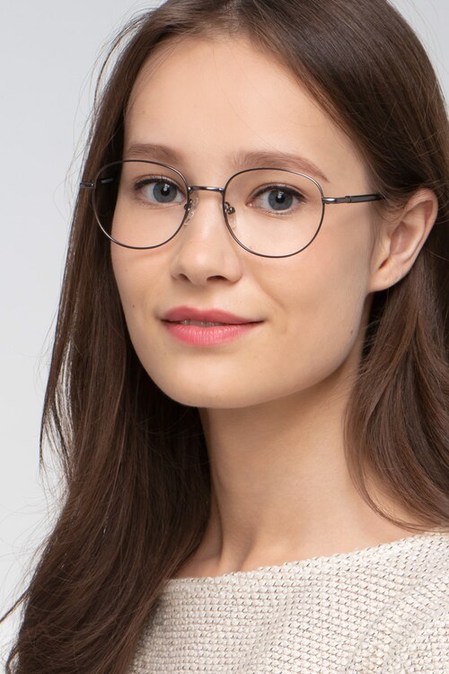 Pensieve Gunmetal MetalEyeglass Frames for Women from EyeBuyDirect