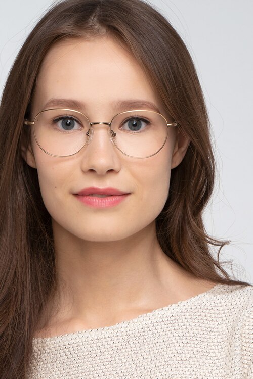 Pensieve Bronze MetalEyeglass Frames for Women from EyeBuyDirect