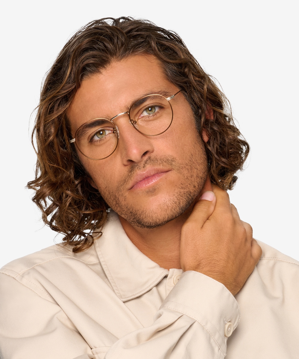 Round lens best sale glasses mens