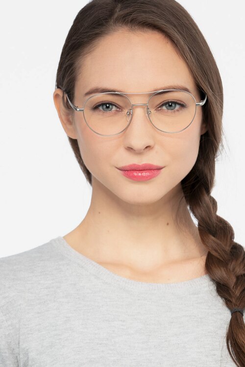 Cassini Argenté MétalMontures de lunettes de vue pour Femmes d'EyeBuyDirect
