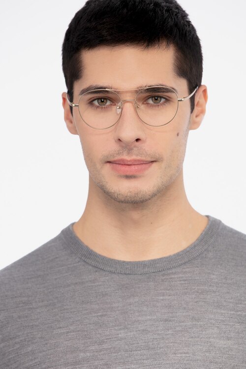 Cassini Golden MetalEyeglass Frames for Men from EyeBuyDirect