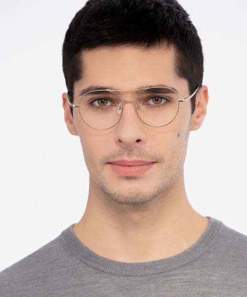 Cassini Golden MetalEyeglass Frames for Men from EyeBuyDirect