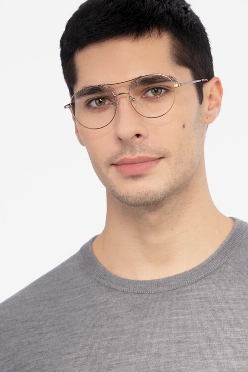 Cassini Brown MetalEyeglass Frames for Men from EyeBuyDirect
