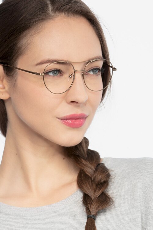 Cassini Brown MetalEyeglass Frames for Women from EyeBuyDirect