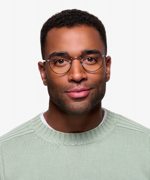 Synapse Noir MétalMontures de lunettes de vue pour Hommes d'EyeBuyDirect