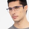 Caliber Blue MetalEyeglass Frames for Men from EyeBuyDirect