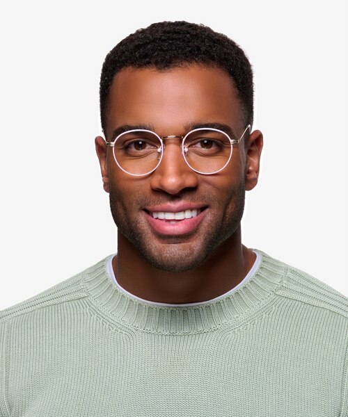 Wistful Matte Pink MetalEyeglass Frames for Men from EyeBuyDirect