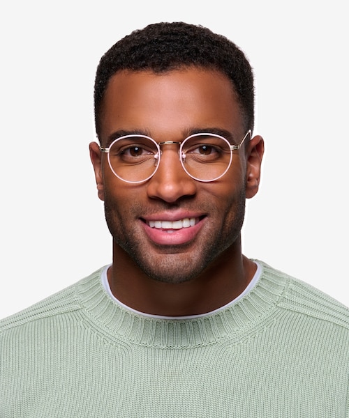 Wistful Matte Pink MetalEyeglass Frames for Men from EyeBuyDirect