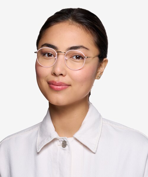 Wistful Matte Pink MetalEyeglass Frames for Women from EyeBuyDirect