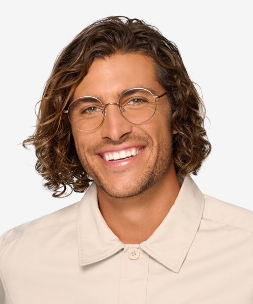 Synapse Rose Gold MetalEyeglass Frames for Men from EyeBuyDirect