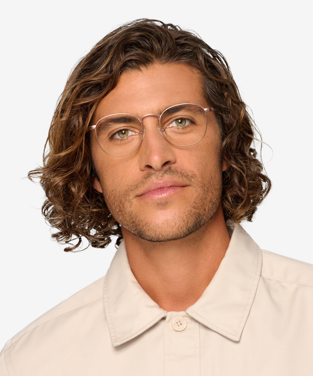 St Michel Round Rose Gold Full Rim Eyeglasses Eyebuydirect